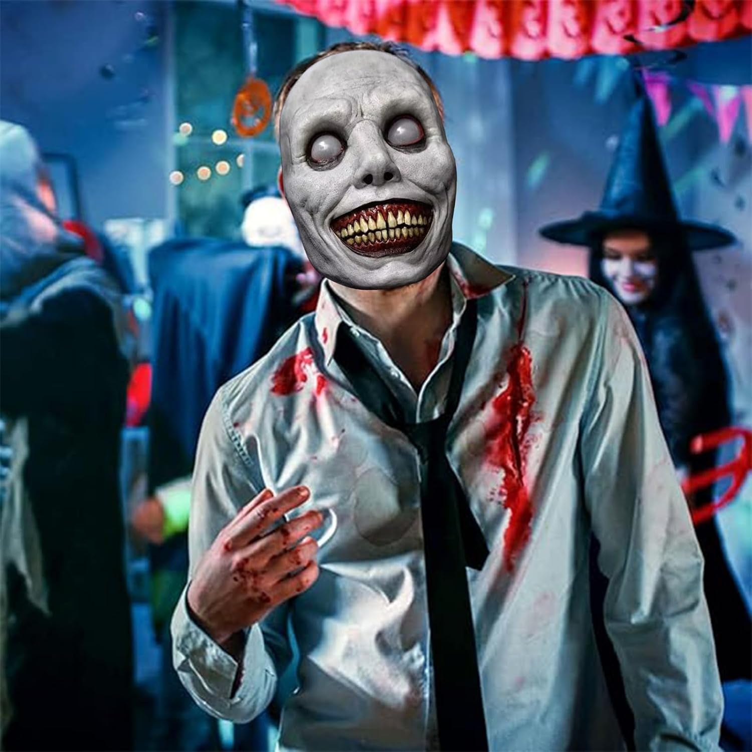 Halloween Gruselige Maske, Gruseliger Halloween Demon, Halloween Party Kostüm Partylatex Maske Für Karneval Fasching Cosplay Requisiten Für Damen Herren