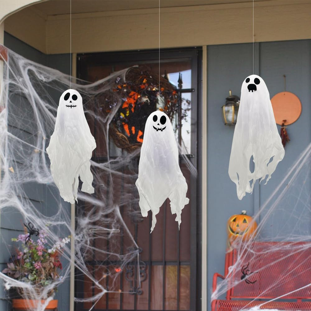 Halloween Deko Outdoor Innen Geist Mit LED, Deko Halloween Geister 50Cm