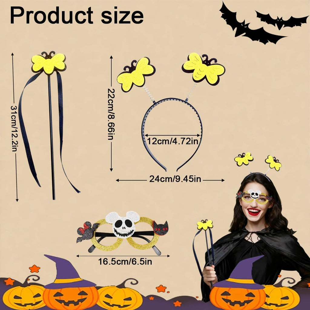XILEPINAN 3 Stück Halloween Haarreif, Halloween Stirnbandanzug, Halloween Kopfschmuck, Geeignet Für Erwachsene Und Kinder, Für Party Karneval Kostüm Party