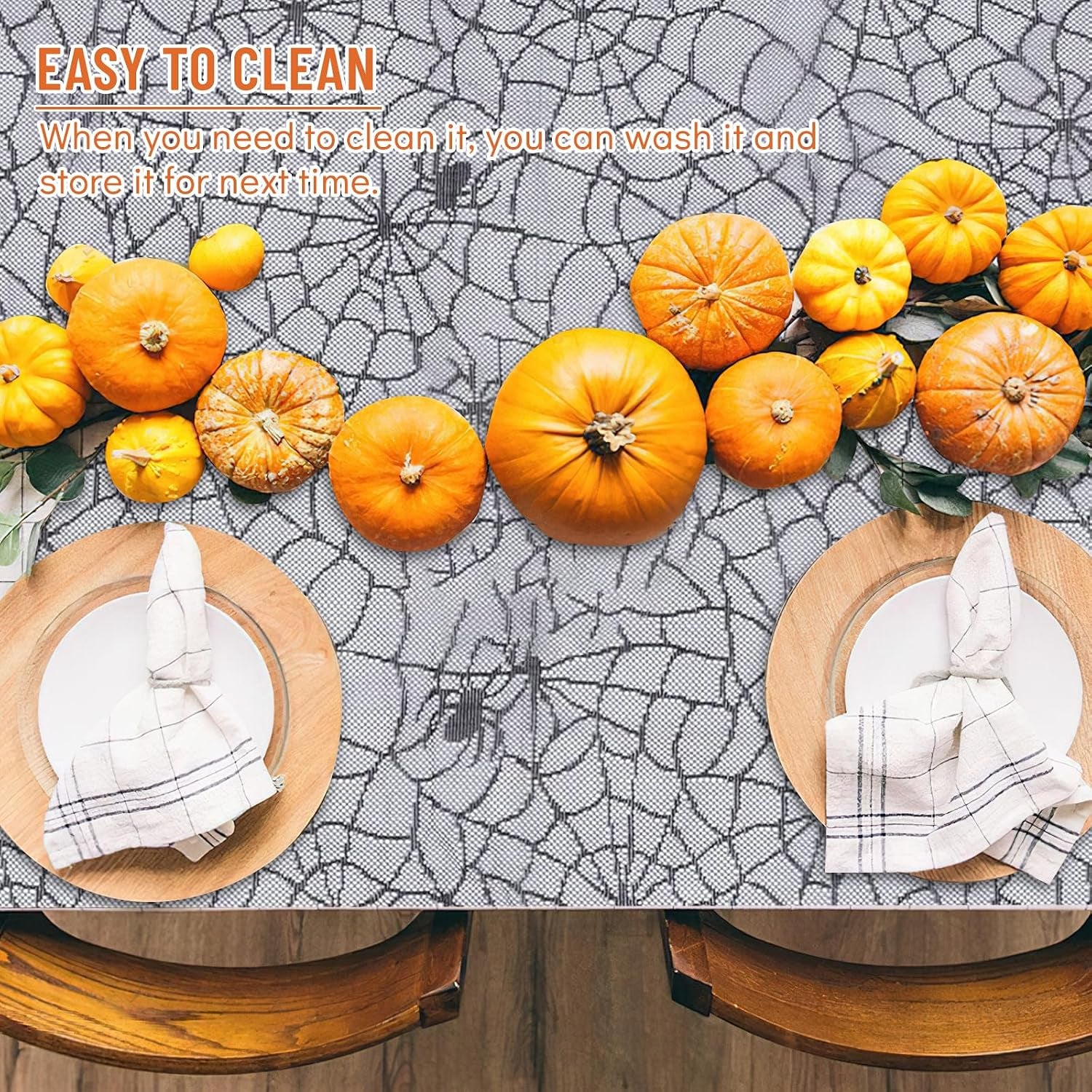 Halloween Tischdecke Spinnennetz, Halloween Tischdecke Spitze Deko,Tischdecke Mit Spukhaus Schloss,135 X 175 Cm Schloss Horror Tischtuch Dekoration Halloween Party-Dekoration