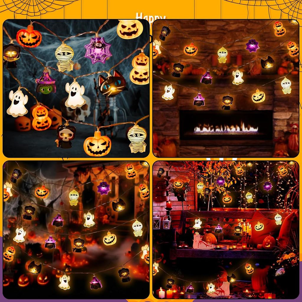 Halloween Lichterkette, 3 M 20 Leds Halloween Deko Lichterkette, Lichterkettes Halloweens Outdoor, Geeignet Für Halloweens, Karneval, Innen- Und Außendekoration/C