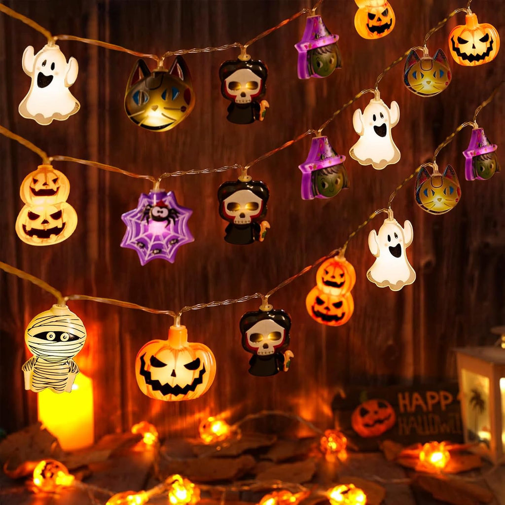 Halloween Lichterkette, 3 M 20 Leds Halloween Deko Lichterkette, Lichterkettes Halloweens Outdoor, Geeignet Für Halloweens, Karneval, Innen- Und Außendekoration/C