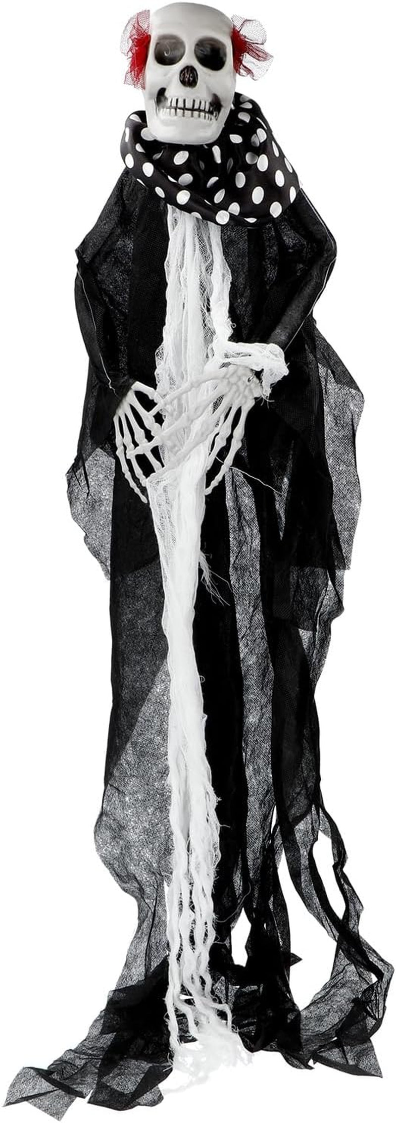 Folat 23905 Halloween Deko - Hängedekoration - Clownskelett - Halloween - 30 X 85 Cm - Gruseliges Horror Decoration Für Halloween-Dekorationen Spukhaus & Halloween Party, Schwarz