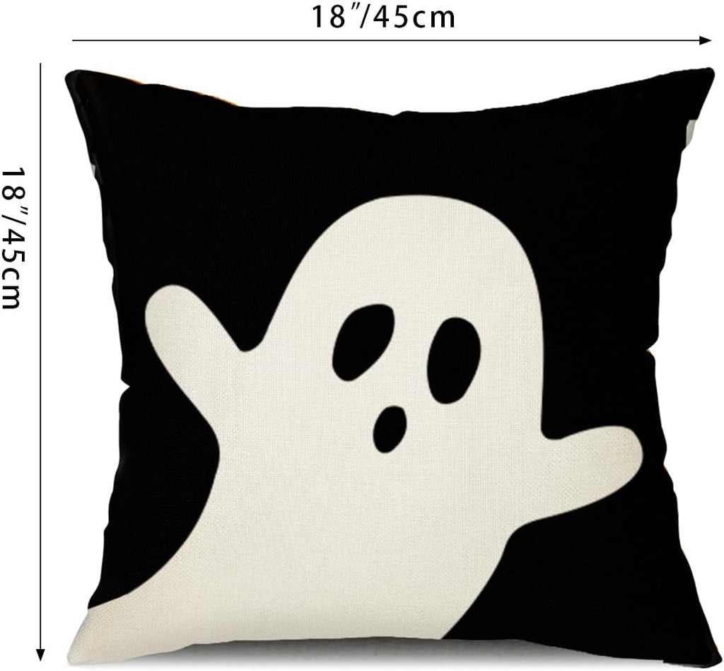Halloween-Kissenbezug, 45,7 X 45,7 Cm, 2 Stück, Geister-Halloween-Lendenkissenbezüge, Dekorationen, Outdoor-Halloween-Kissen, Dekorativ Für Halloween, Heimdekoration Für Sofa