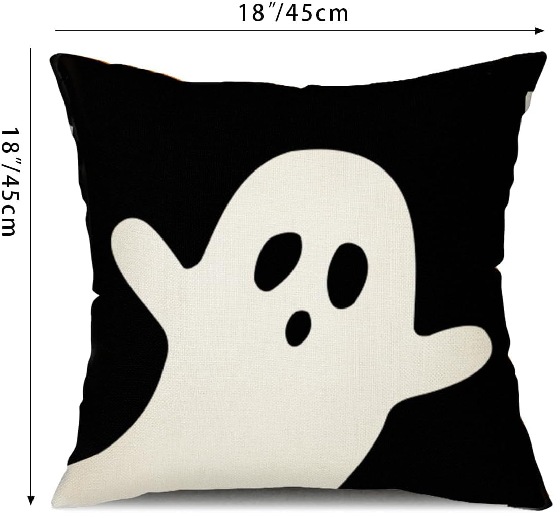 Halloween-Kissenbezug, 45,7 X 45,7 Cm, 2 Stück, Geister-Halloween-Lendenkissenbezüge, Dekorationen, Outdoor-Halloween-Kissen, Dekorativ Für Halloween, Heimdekoration Für Sofa