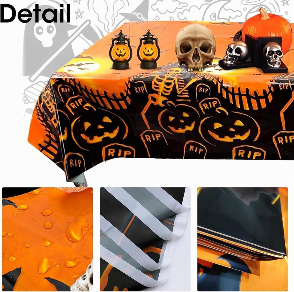Gruselige Halloween Skelett Tischdecke, 137 X 274 Cm - Einweg, Für Party & Zu Hause