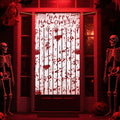 DPKOW Blutige Halloween Türvorhang Banner Deko Halloween Türdeko, Stoff Gruseliger Türbanner Spukhaus Party Indoor Outdoor Deko, Halloween-Deko Haustür Blutigen Hand- Und Fußabdrücken, 165 * 90CM