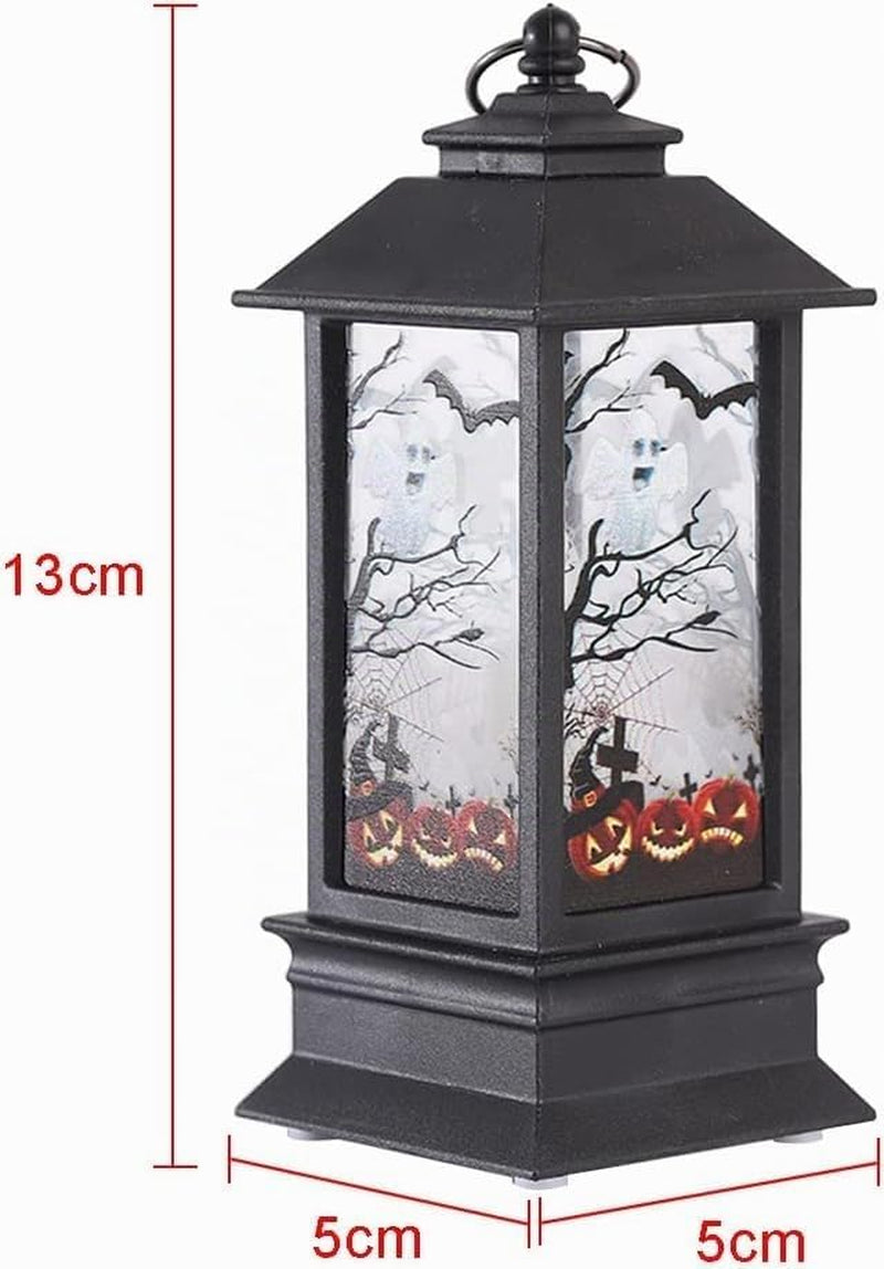 4 Stück Halloween Deko Innen Laterne, Kürbis Deko Herbstdeko Mit LED Kerze