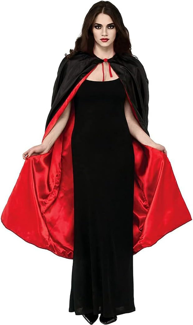 Halloween Kostüm Vampir, Umhang Mit Kapuze, Schwarz Rot Halloween Costume, Halloween Kostüme Cape Mit Sense Skeletthandschuhe Maske Für Unisex Halloween Party Rollenspiel