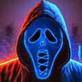 Halloween Maske Led, Scream Maske Glitzer, Led Maske Gesicht Halloween, Sensenmann Maske, Geist Scream Maske Für Cosplay, Party, Maskerade, Karneval
