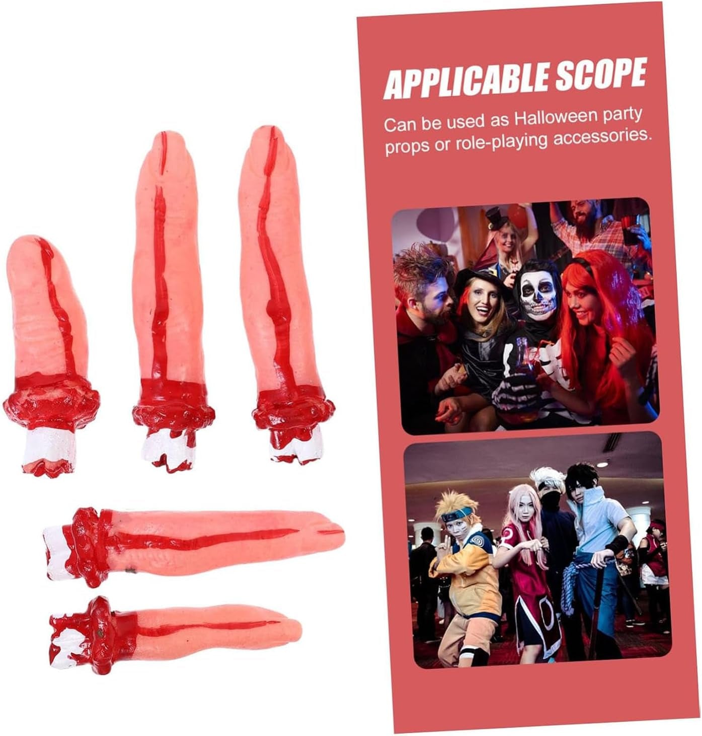 Halloween Gefälschte Finger, 10 Stück Blutig Gefälschte Finger Requisiten Künstliche Blutige Körperteile Horror Blutig Getrennten Hand Arm Halloween Requisit Für Halloween Party