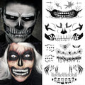 4 Halloween Tattoo Gesicht,Skull Face Tattoo Für Halloween