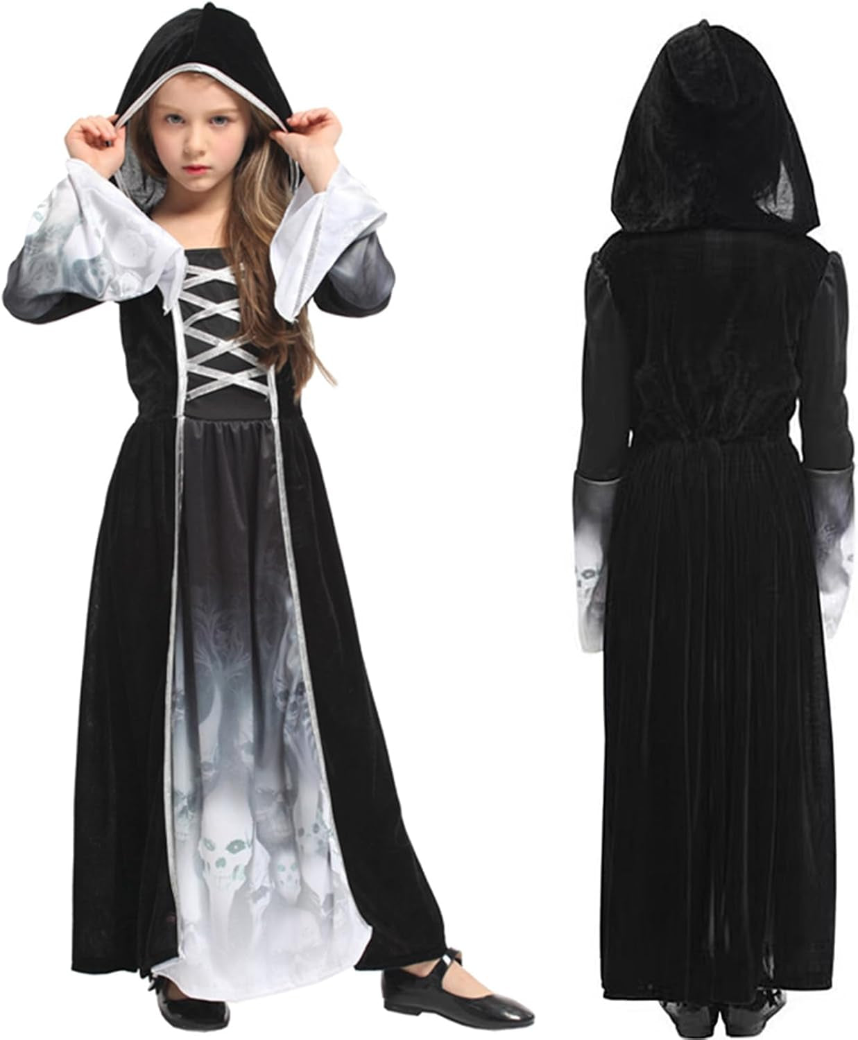 Halloween Kostüm Sensenmann Mädchen - Gespensterprinzessin Kostüm Mit Sense Schwarz Halloween Kostüm Kinder Reaper Kostüm Für Halloween Karnevals Cosplay