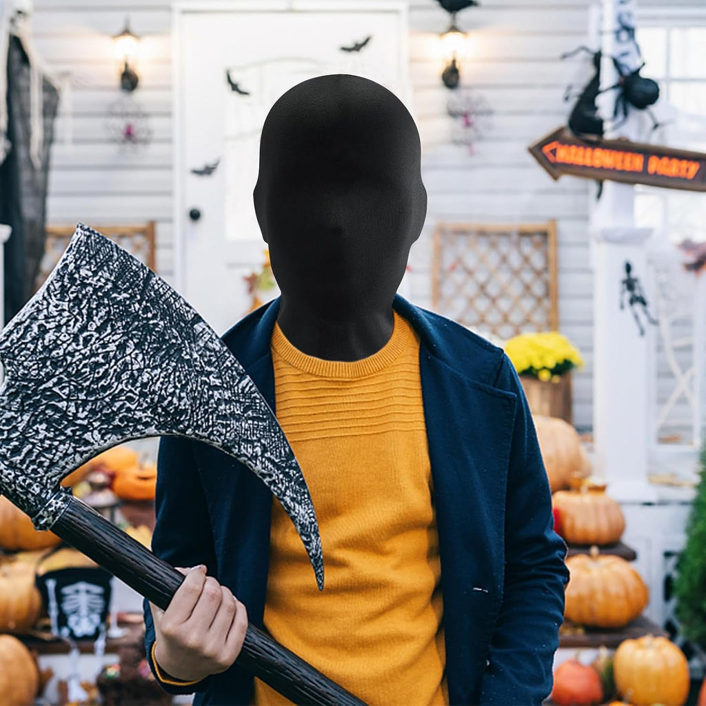 2 Stück Vollgesichtsmaske Halloween Schwarz Vollgesichtsmaske Spandex