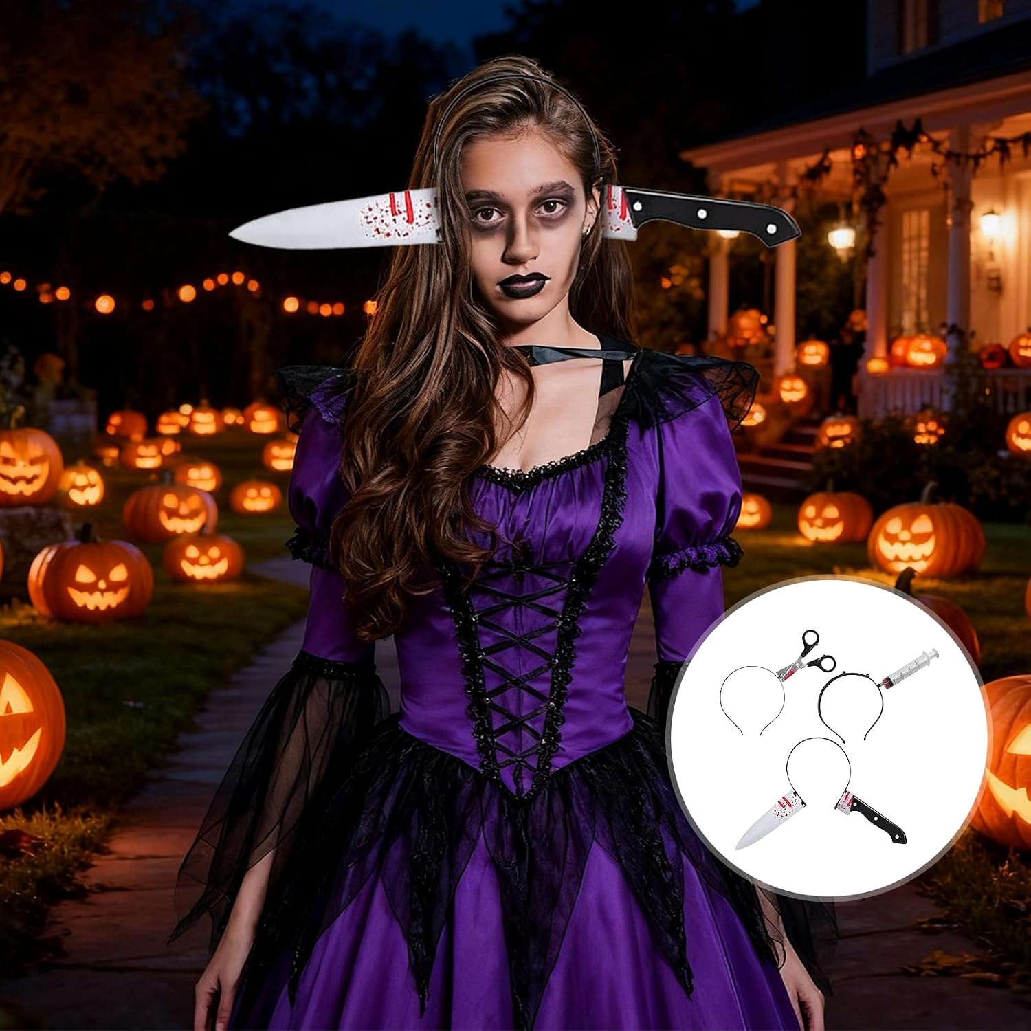 Halloween Haarreif,3Pcs Halloween Kopfschmuck,Blutige Kopfschmuck, Halloween Haarschmuck Für Damen, Halloween Kostüm Accessoire Für Herren Bei Der Halloween Party