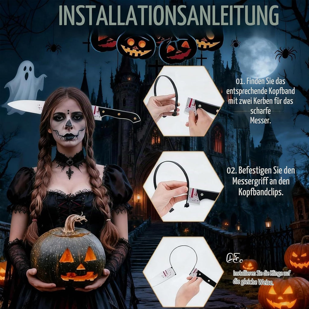 Halloween Haarreif,3Pcs Halloween Kopfschmuck,Blutige Kopfschmuck, Halloween Haarschmuck Für Damen, Halloween Kostüm Accessoire Für Herren Bei Der Halloween Party