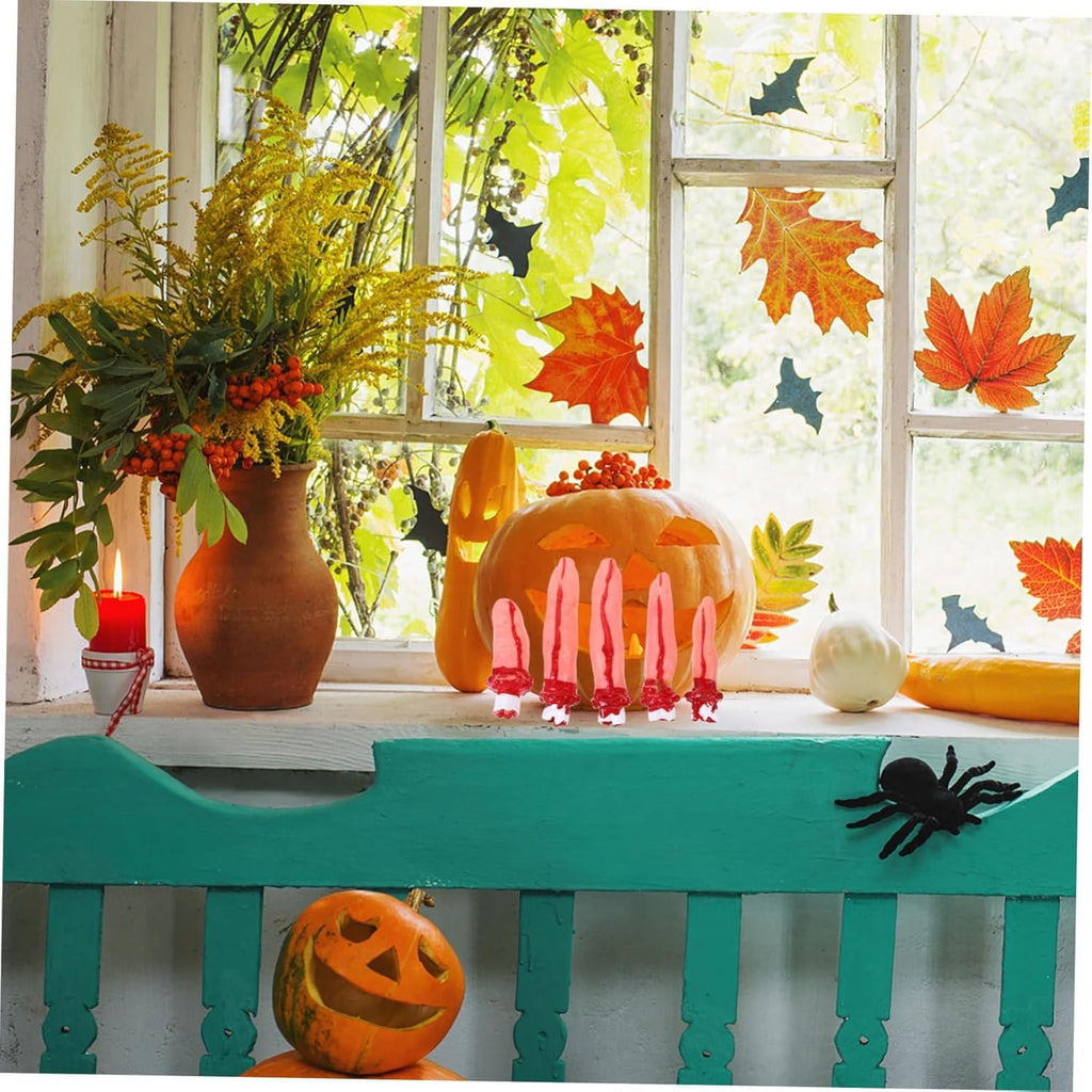 Halloween Gefälschte Finger, 10 Stück Blutig Gefälschte Finger Requisiten Künstliche Blutige Körperteile Horror Blutig Getrennten Hand Arm Halloween Requisit Für Halloween Party
