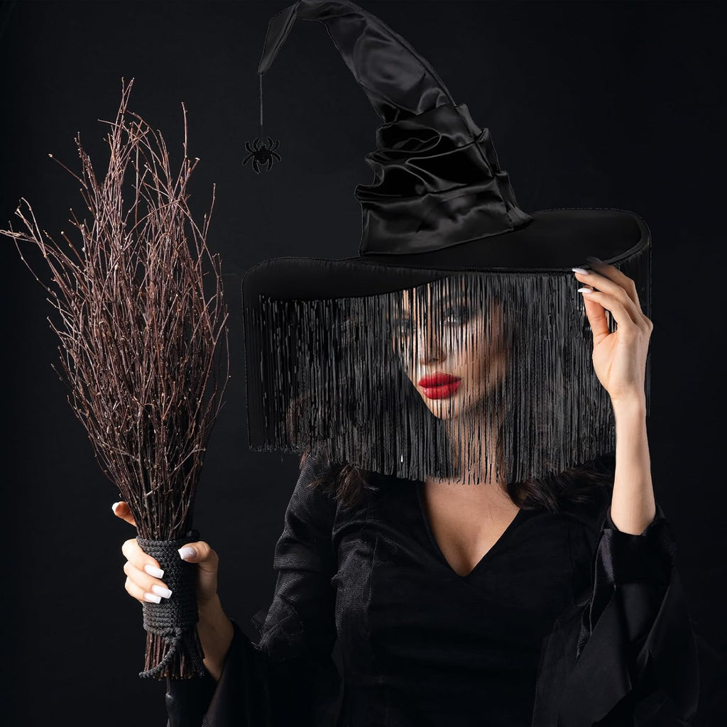 Hexenhüte, Hexenhut Damen, Hexen Hut, Halloween Zauberer Hut, Hexenhut Erwachsene, Zaubererhut, Hexen Accessoires Damen, Für Karneval, Halloween, Schwarz