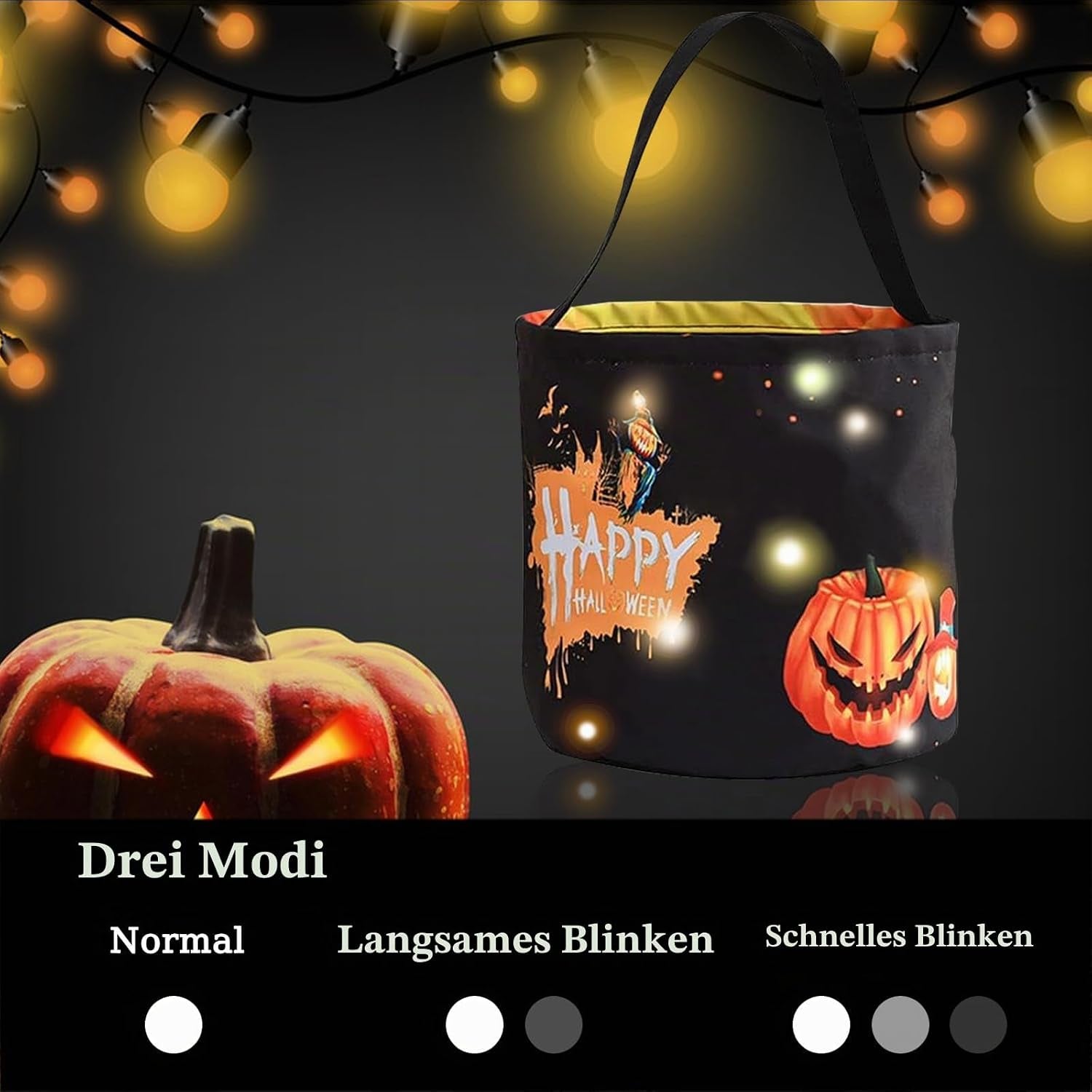 Halloween Süßigkeiten Eimer, Handtasche Für Süßes Oder Saures, Kürbis Candy Tüten Für Kinder, Geschenktasche Für Party