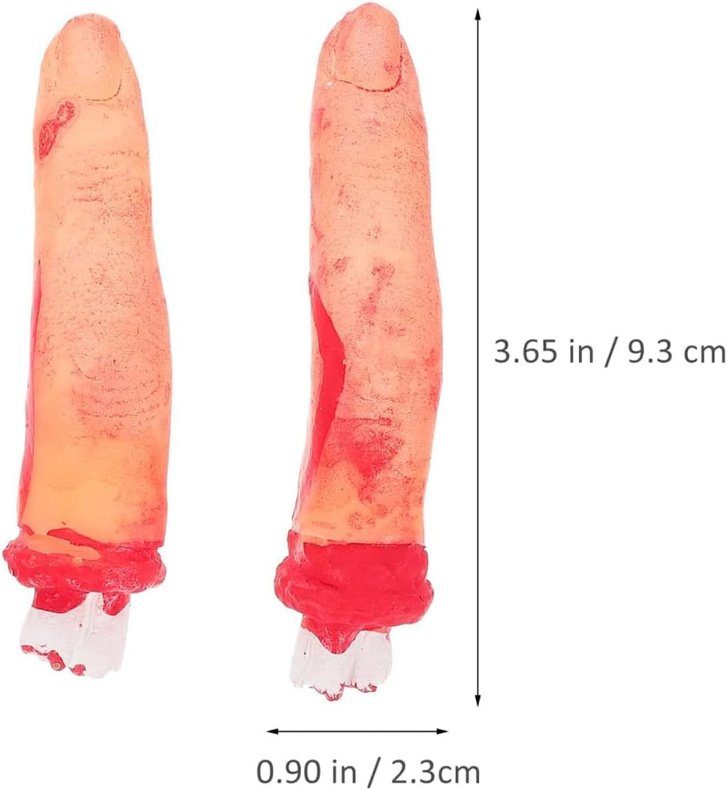 Halloween Gefälschte Finger, 10 Stück Blutig Gefälschte Finger Requisiten Künstliche Blutige Körperteile Horror Blutig Getrennten Hand Arm Halloween Requisit Für Halloween Party