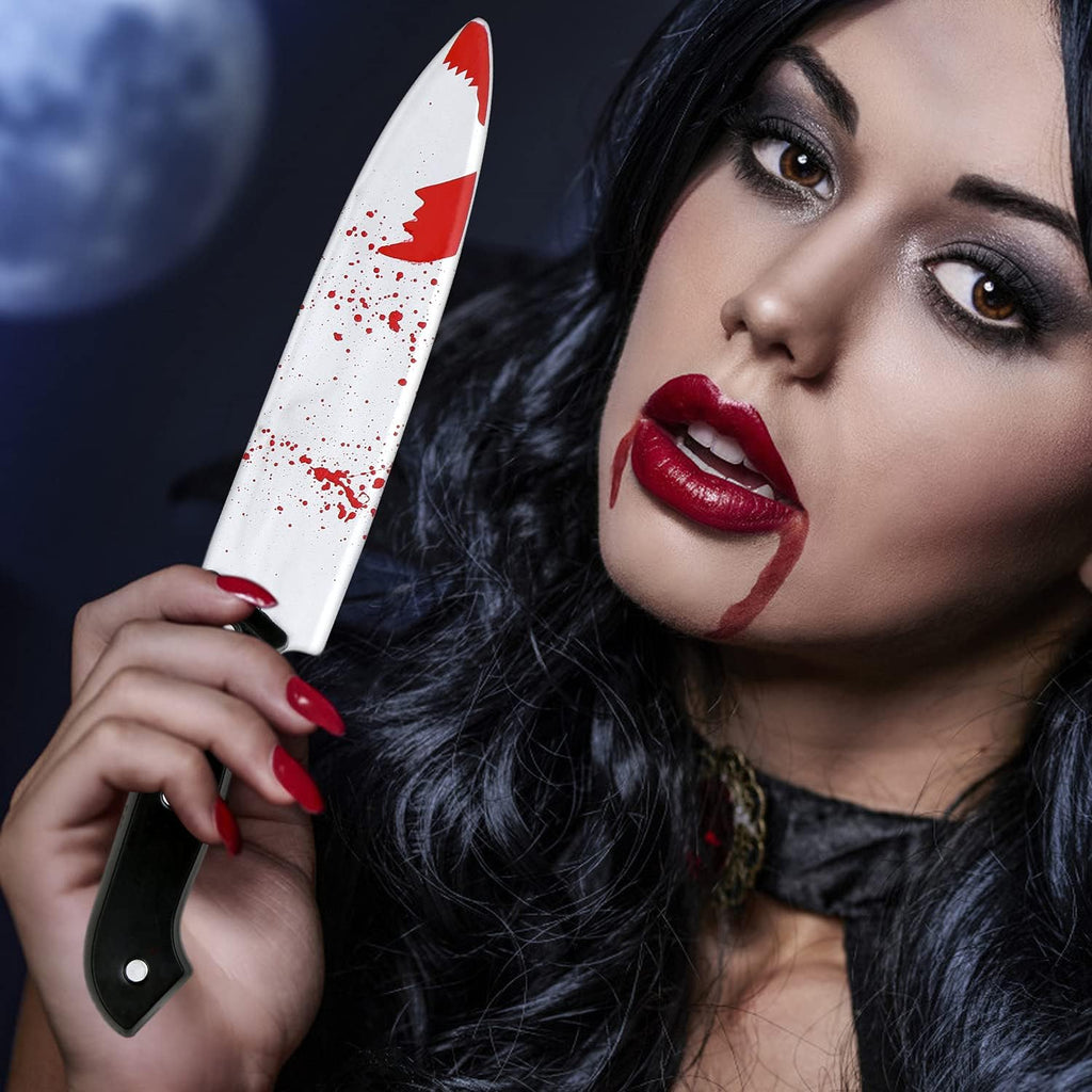Halloween Kostüm Prop Blutiges Messer, 30Cm Kunststoff Halloween Blutiges Messer, Blutspritzer Design Für Halloween Party Kostüm