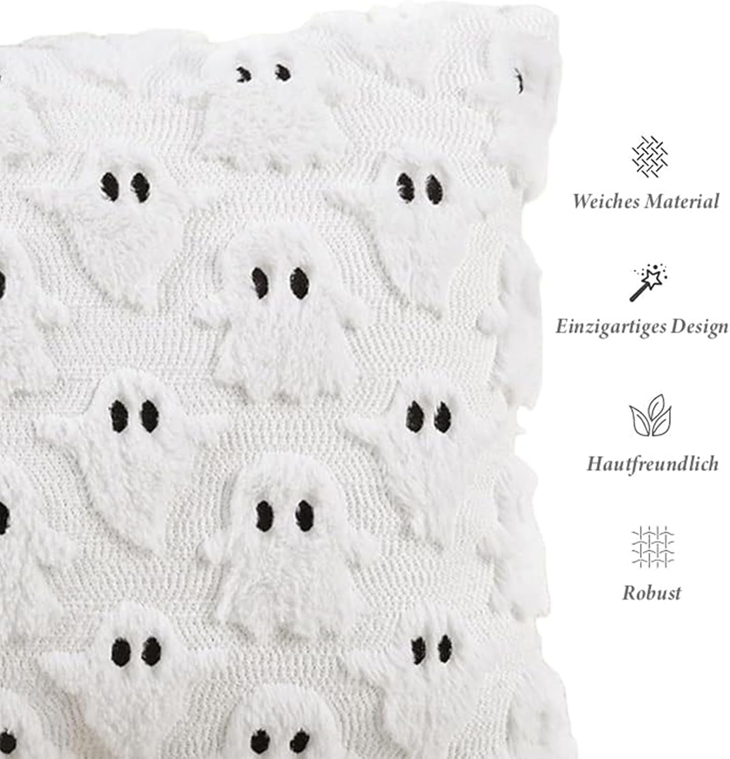 Halloween Kissenbezug,50X50Cm Ghosts of Halloween Kissen Cover,Kissenbezüge