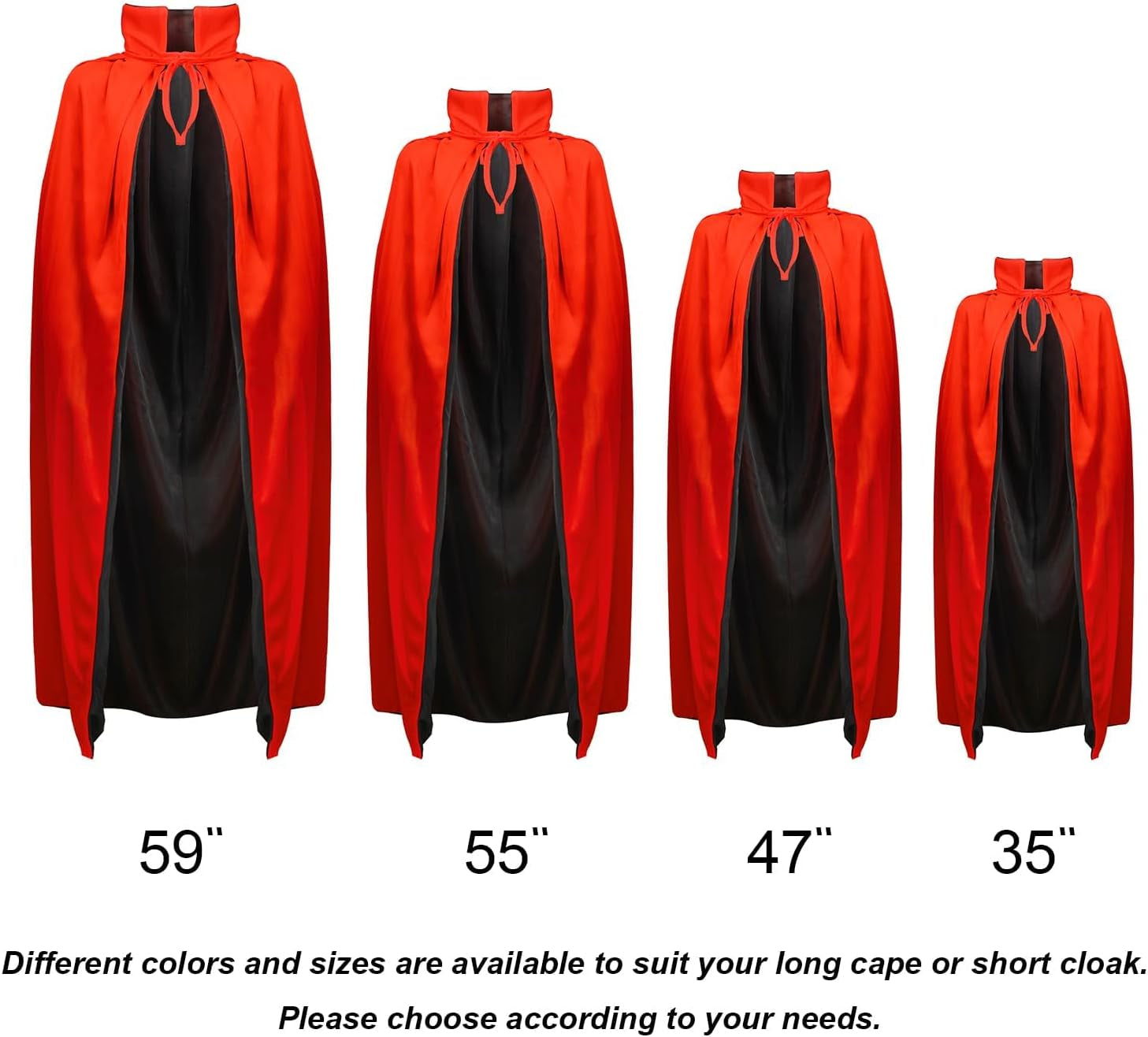 Halloween Vampir Umhang,Teufel Kostüm Kinder,Schwarz Rot Halloween-Umhang Für Karneval Cosplay Halloween Erwachsene Kinder(140Cm)