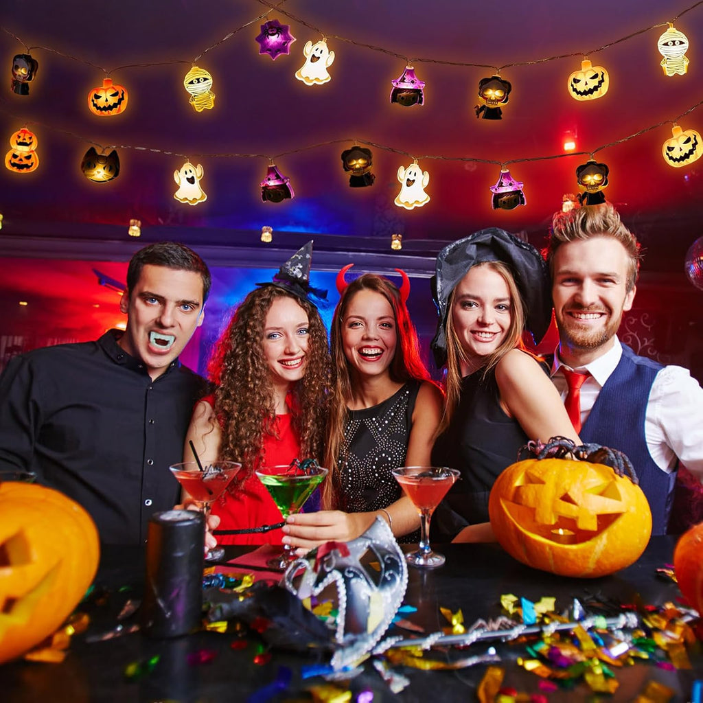 Halloween Lichterkette, 3 M 20 Leds Halloween Deko Lichterkette, Lichterkettes Halloweens Outdoor, Geeignet Für Halloweens, Karneval, Innen- Und Außendekoration/C
