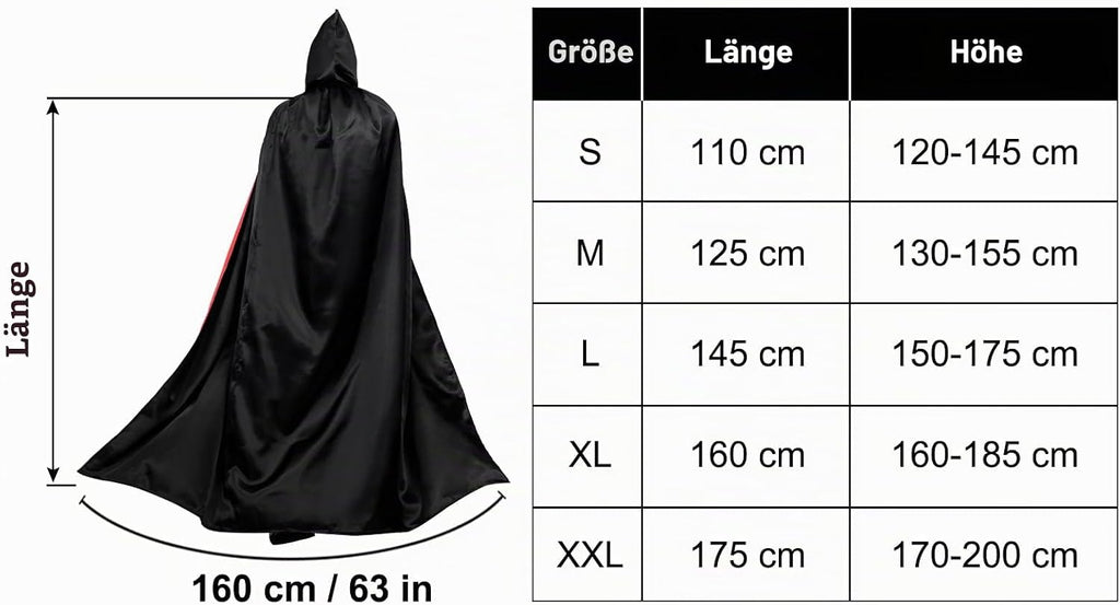 Myir JUN Umhang Halloween Kostüm Damen Umhang Vampir Halloween Kostüm
