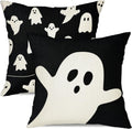 Halloween-Kissenbezug, 45,7 X 45,7 Cm, 2 Stück, Geister-Halloween-Lendenkissenbezüge, Dekorationen, Outdoor-Halloween-Kissen, Dekorativ Für Halloween, Heimdekoration Für Sofa