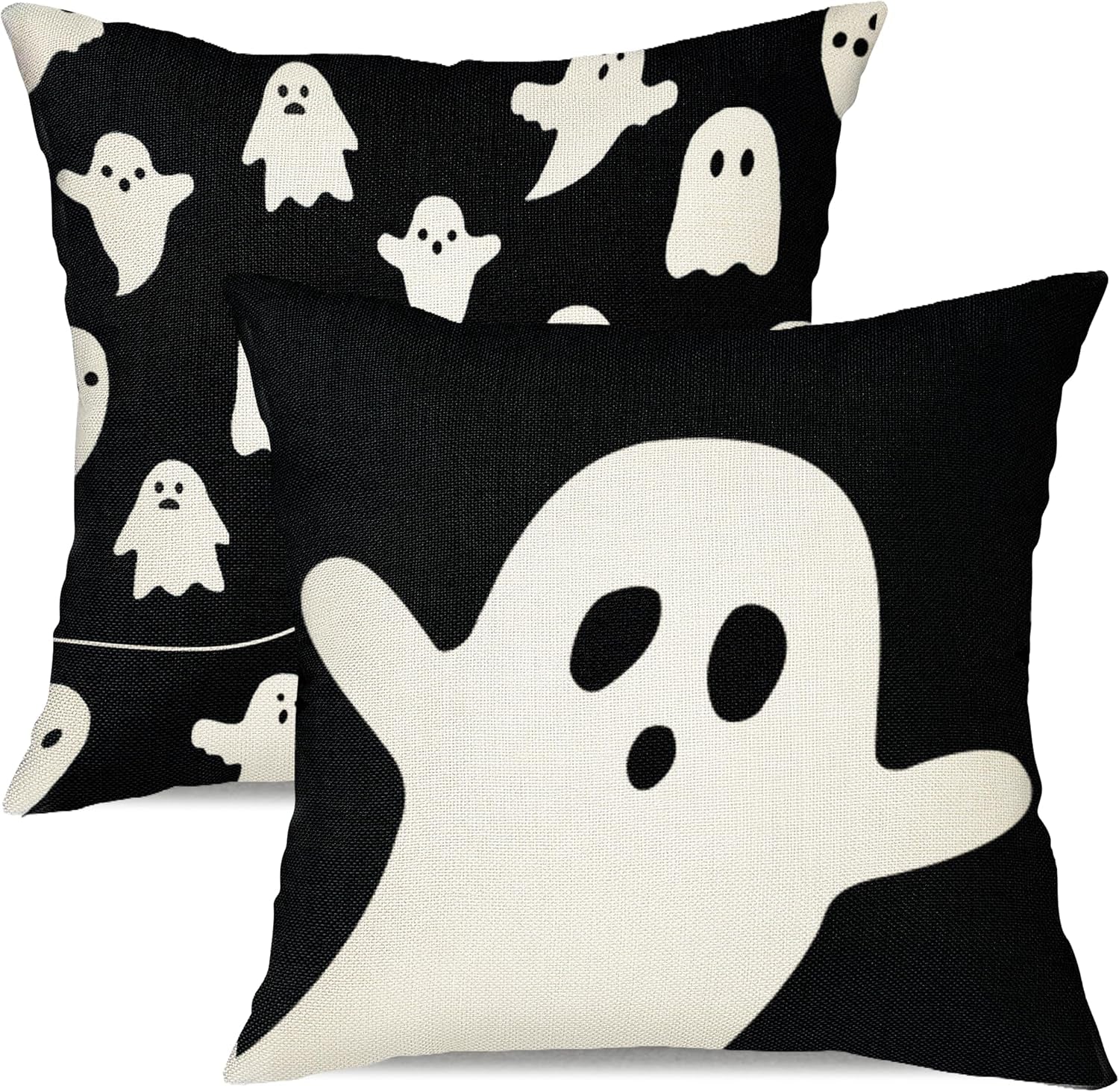 Halloween-Kissenbezug, 45,7 X 45,7 Cm, 2 Stück, Geister-Halloween-Lendenkissenbezüge, Dekorationen, Outdoor-Halloween-Kissen, Dekorativ Für Halloween, Heimdekoration Für Sofa
