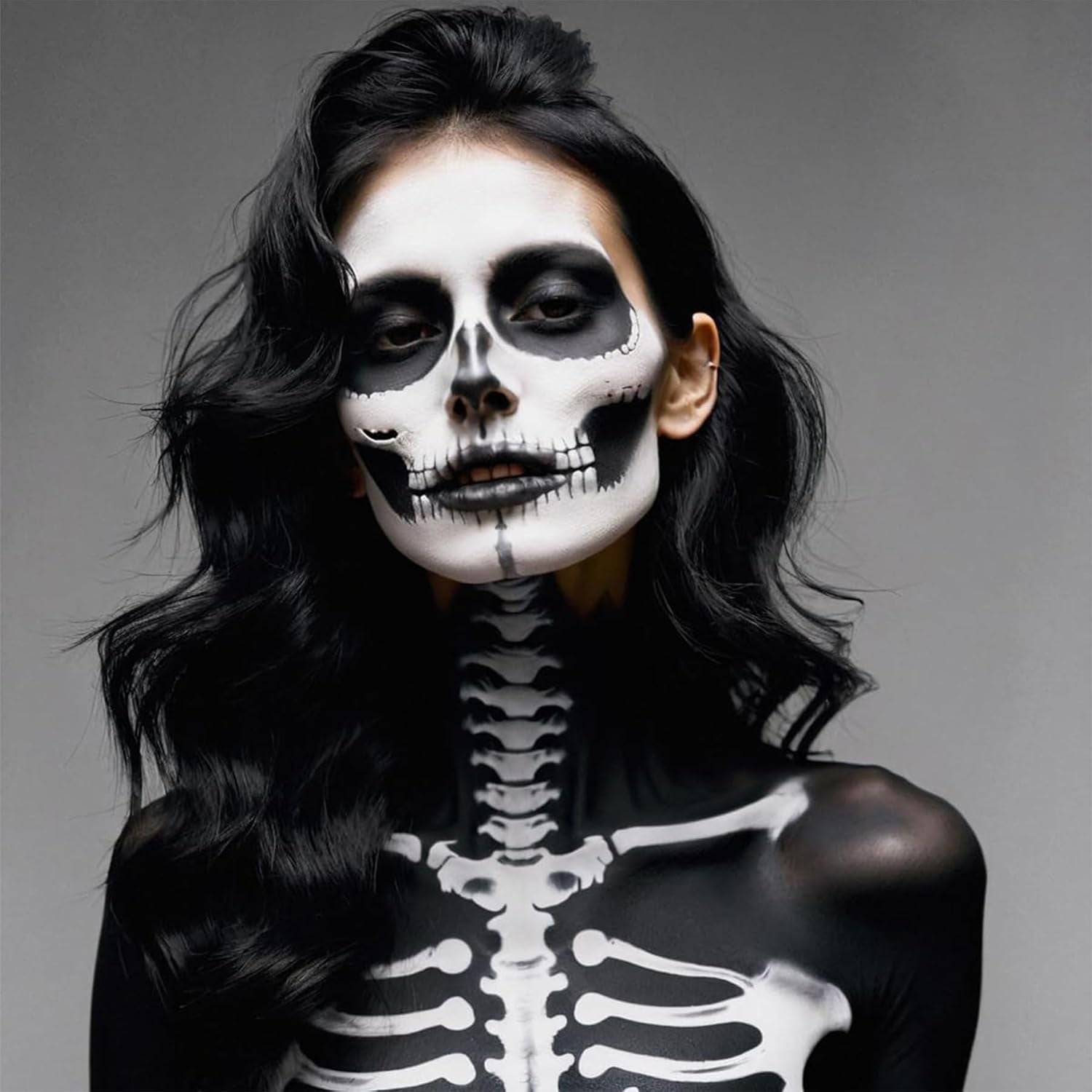 4 Halloween Tattoo Gesicht,Skull Face Tattoo Für Halloween