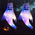 Halloween Deko Outdoor Windsack, 2 Stück Halloween Geist Dekoration Windsäcke Garten Geist Garden Decor Halloween Hängende Deko, Halloween Windsäcke Hängen Ghost Für Party Horror - 47CM (B)