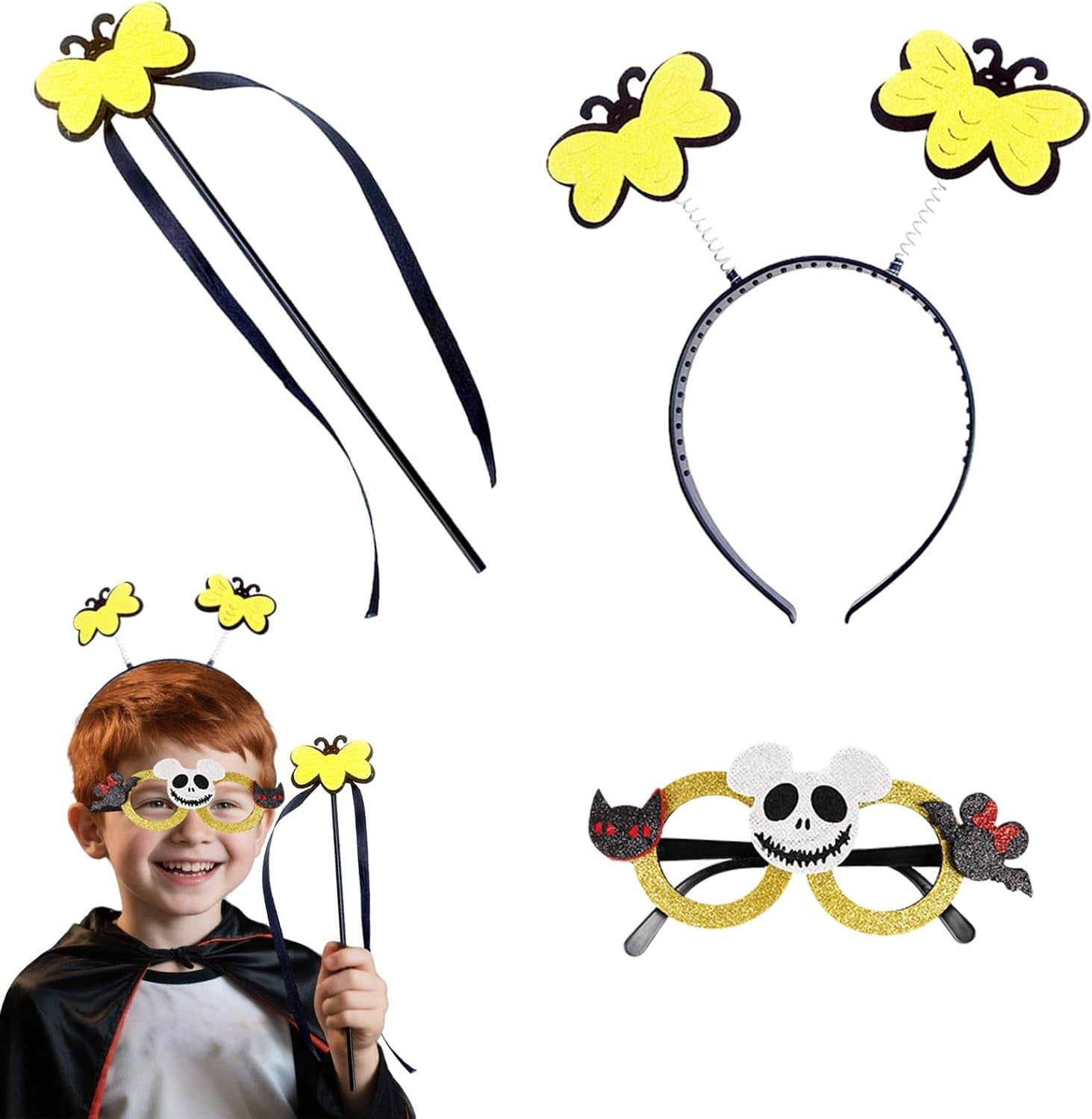 XILEPINAN 3 Stück Halloween Haarreif, Halloween Stirnbandanzug, Halloween Kopfschmuck, Geeignet Für Erwachsene Und Kinder, Für Party Karneval Kostüm Party