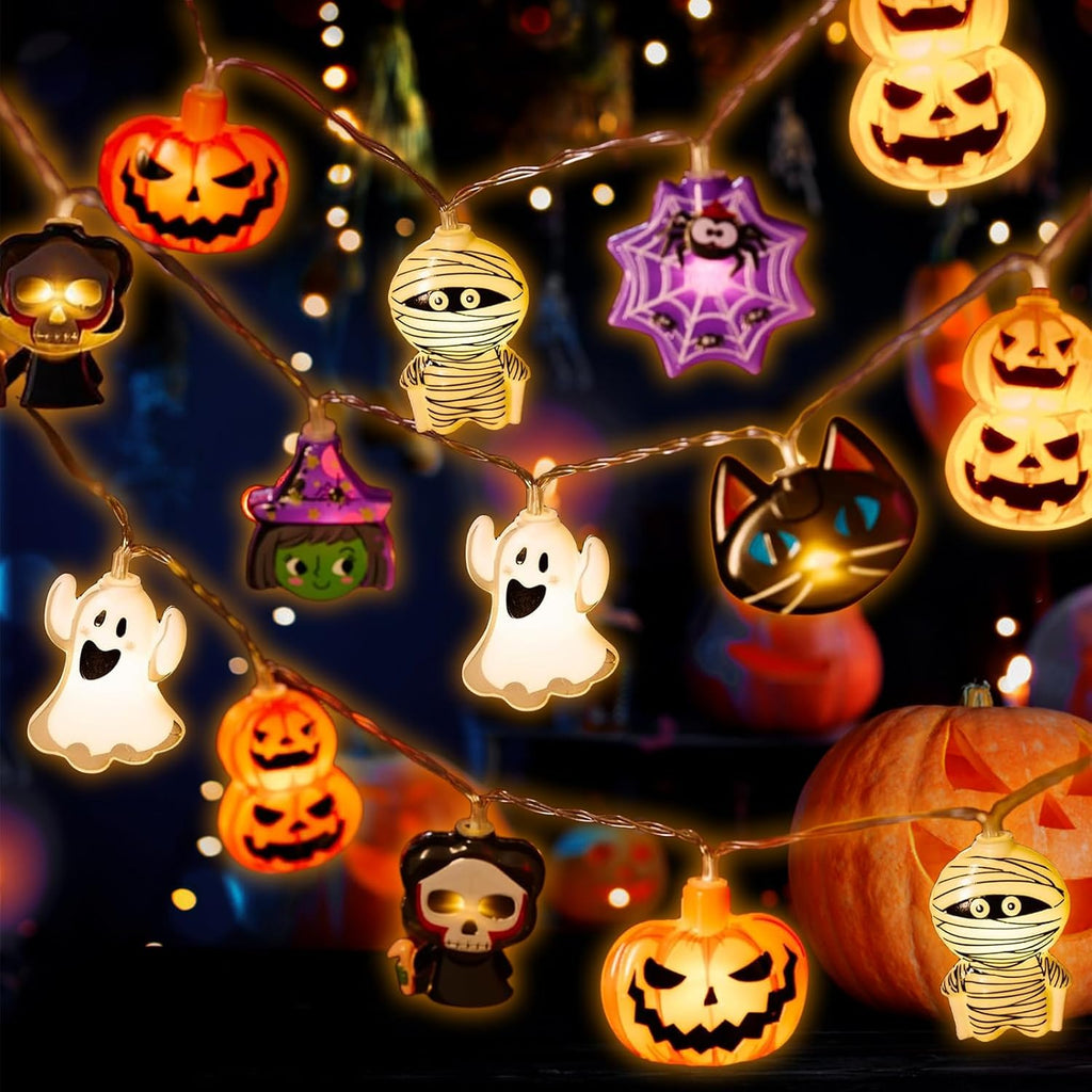 Halloween Lichterkette, 3 M 20 Leds Halloween Deko Lichterkette, Lichterkettes Halloweens Outdoor, Geeignet Für Halloweens, Karneval, Innen- Und Außendekoration/C