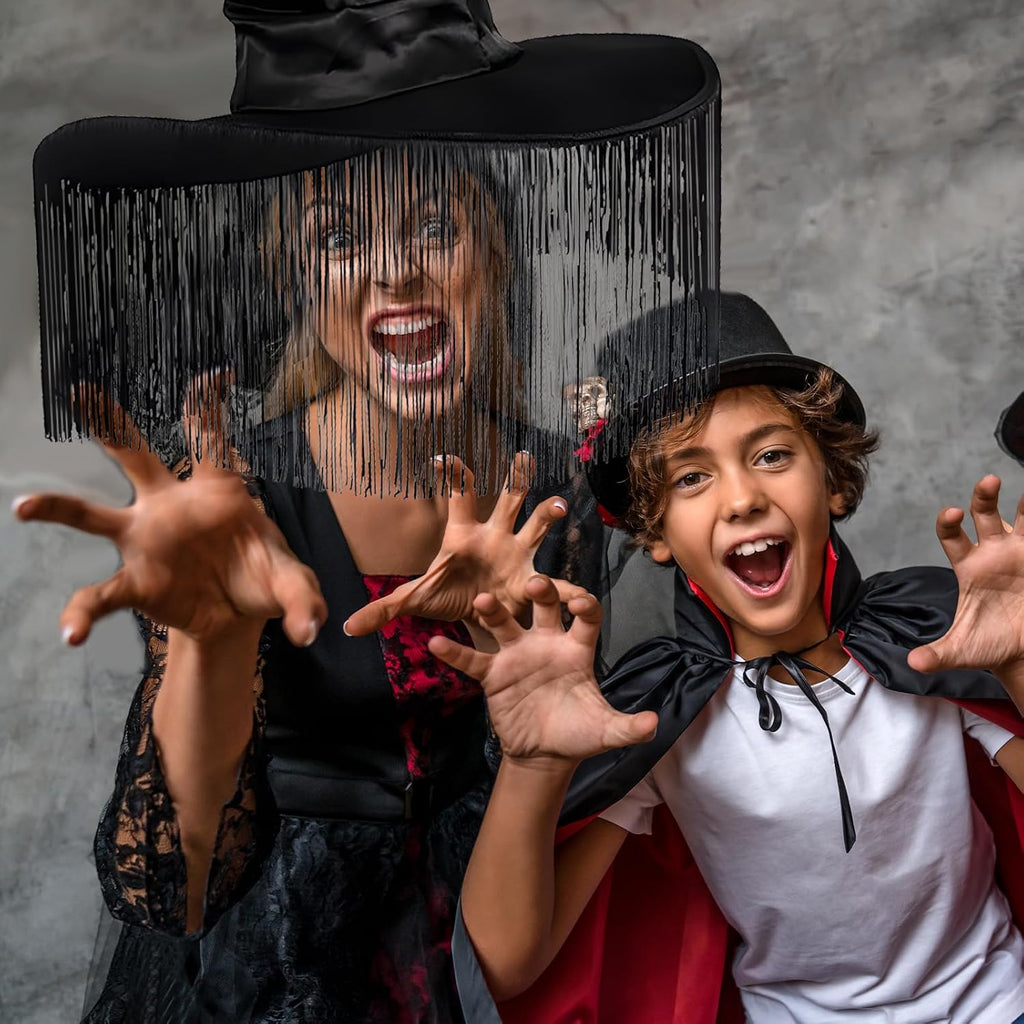 Hexenhüte, Hexenhut Damen, Hexen Hut, Halloween Zauberer Hut, Hexenhut Erwachsene, Zaubererhut, Hexen Accessoires Damen, Für Karneval, Halloween, Schwarz