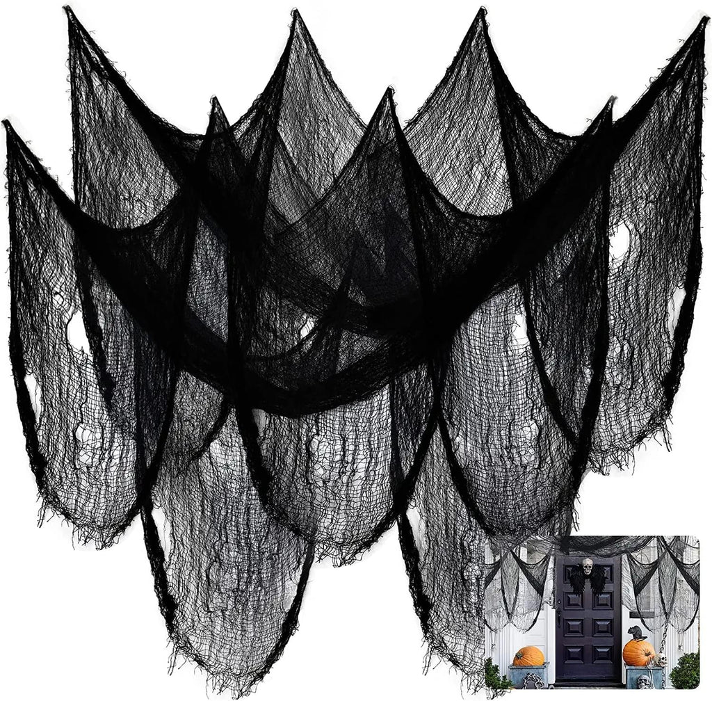 Halloween Deko Stoff, 120 X 1000 Cm Gruseliges Tuch Unheimlich, Halloween Horror Dekostoff Käsetuch Baumwolle, Tücher Halloween Dekorationen Für Halloween Party Spukhäuser Türöffnungen