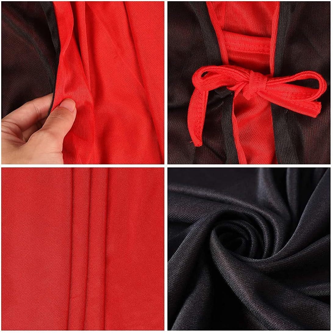Halloween Kostüm Vampir, Umhang Mit Kapuze, Schwarz Rot Halloween Costume, Halloween Kostüme Cape Mit Sense Skeletthandschuhe Maske Für Unisex Halloween Party Rollenspiel