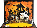 GREETING ART Pop up Halloween Karten, Halloween Spukhaus Grußkarte Mit Umschlag Für Kinder, Freund, Freundin