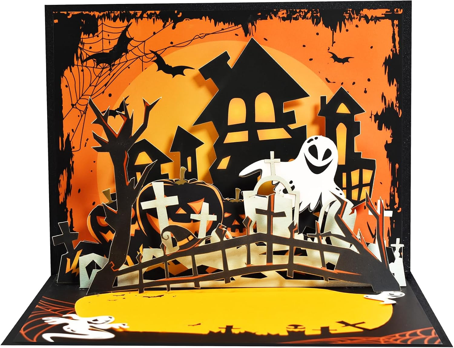 GREETING ART Pop up Halloween Karten, Halloween Spukhaus Grußkarte Mit Umschlag Für Kinder, Freund, Freundin